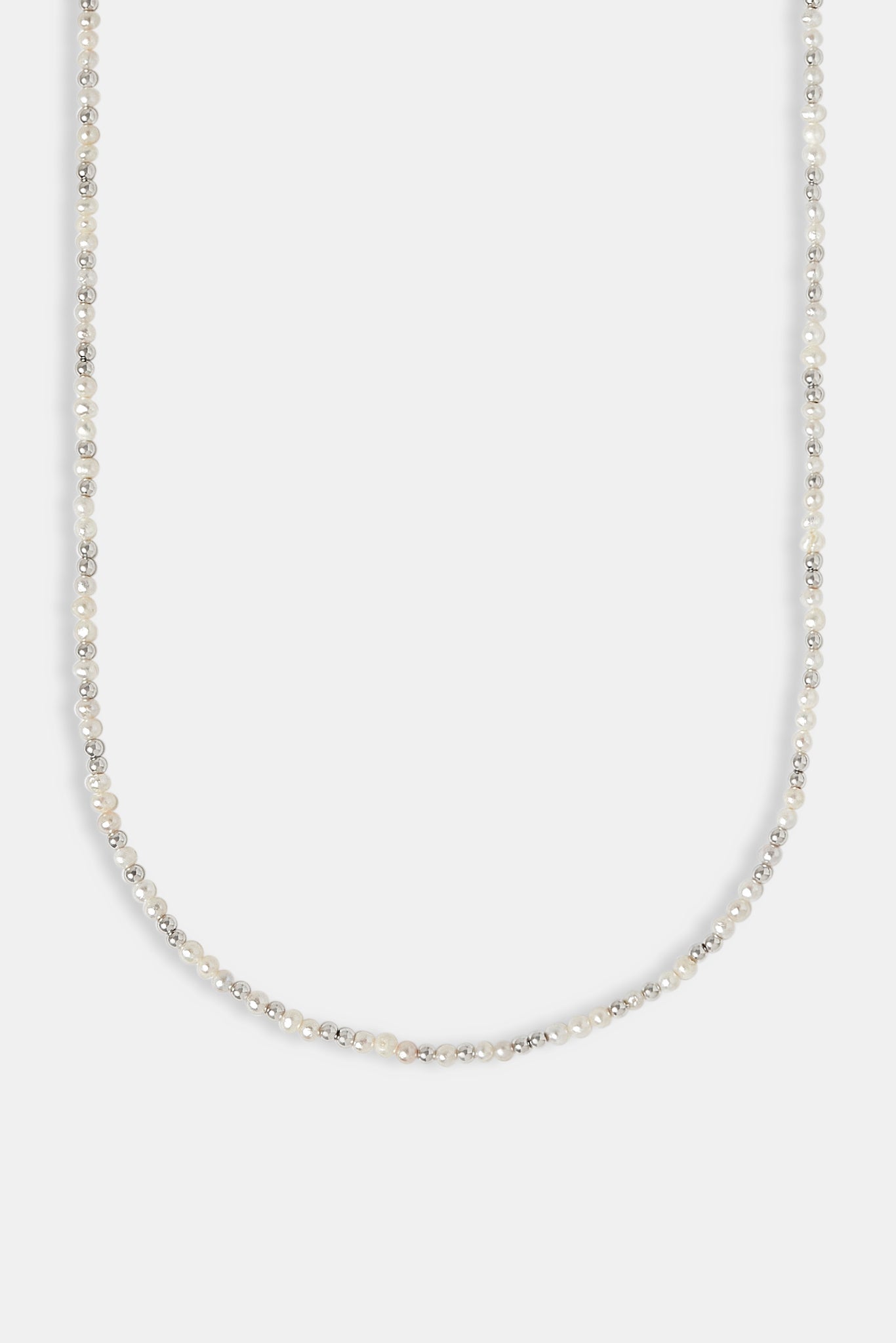 Halskette aus gemischten Süßwasserperlen und Perlen – 3 mm