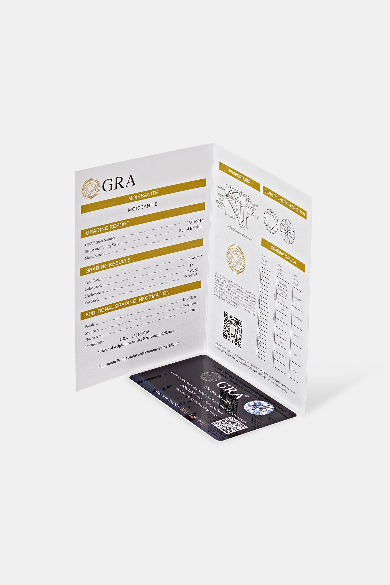 Moissanite Baguette Centre Square Stud Earrings - 10mm - Gold