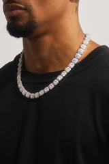 Clustered Tennis Chain - 10mm - White
