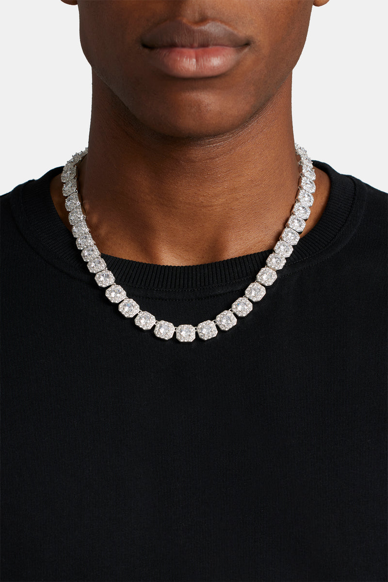 10mm Clustered Tennis Chain – Cernucci - Main Image