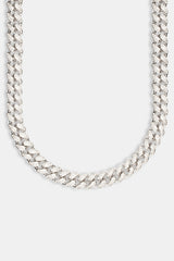 Womens 12mm Iced Out Cuban Chain