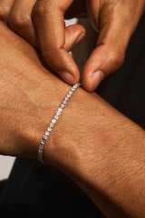 Micro Tennis Bracelet - 2.5mm - White