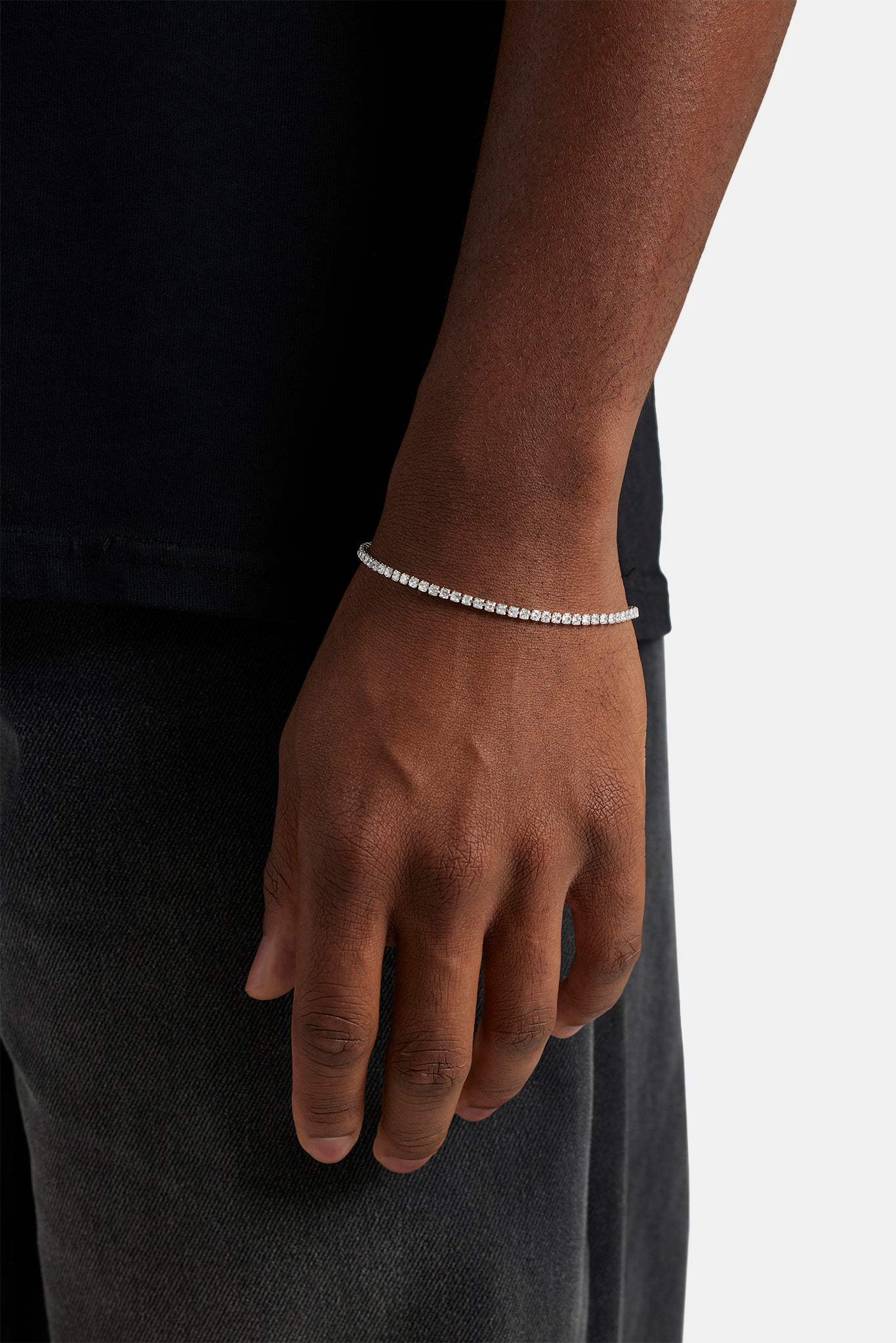 2,5 mm Micro Tennisarmband – Weiß