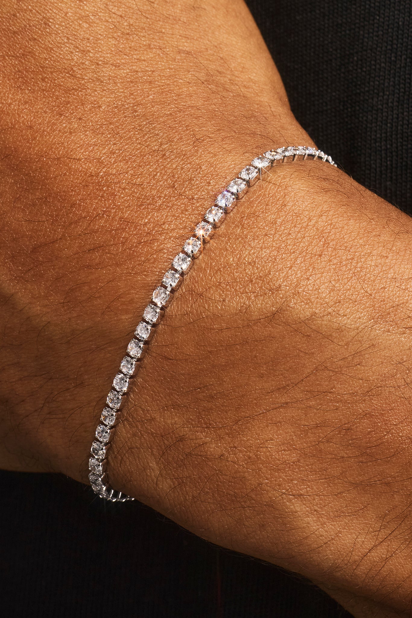Micro Tennis Chain & Bracelet - White