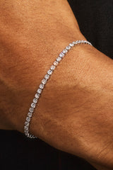 Micro Tennis Chain & Bracelet - White