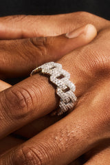 10 mm Iced Cuban Ring – Weiß