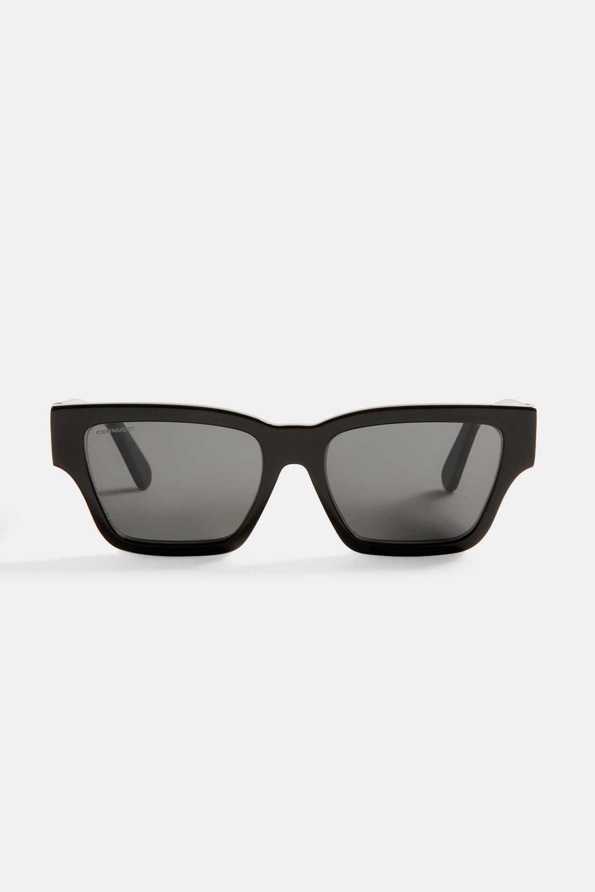 Beseled Chunky Square Acetate Frame Sunglasses Black Mens