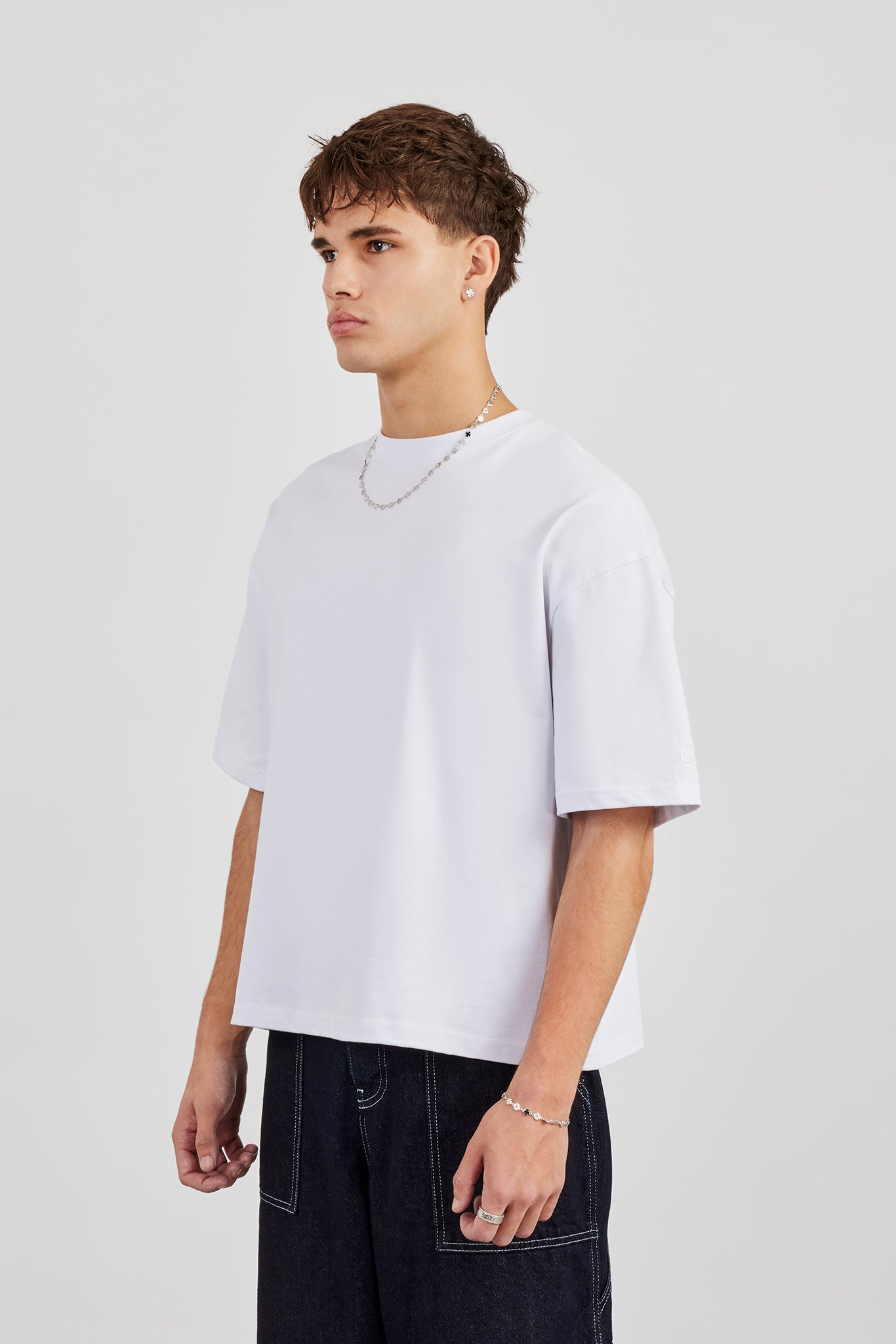 Cernucci Boxy T-Shirt - Weiß