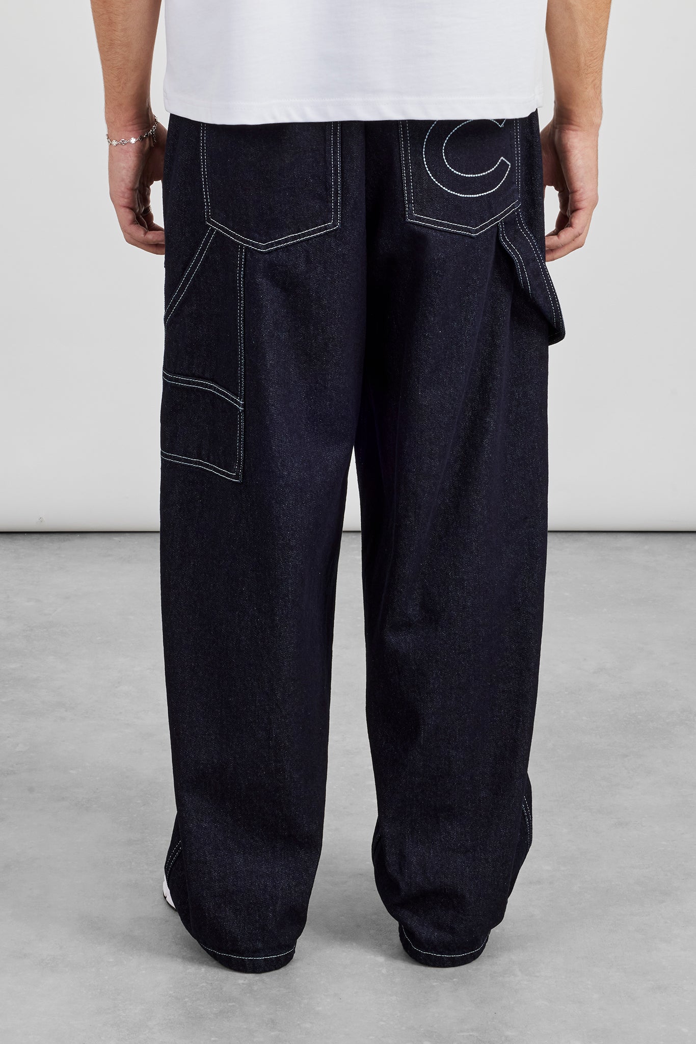 Baggy Contrast Stitch Jean - Indigo | Mens Denim | Shop Denim