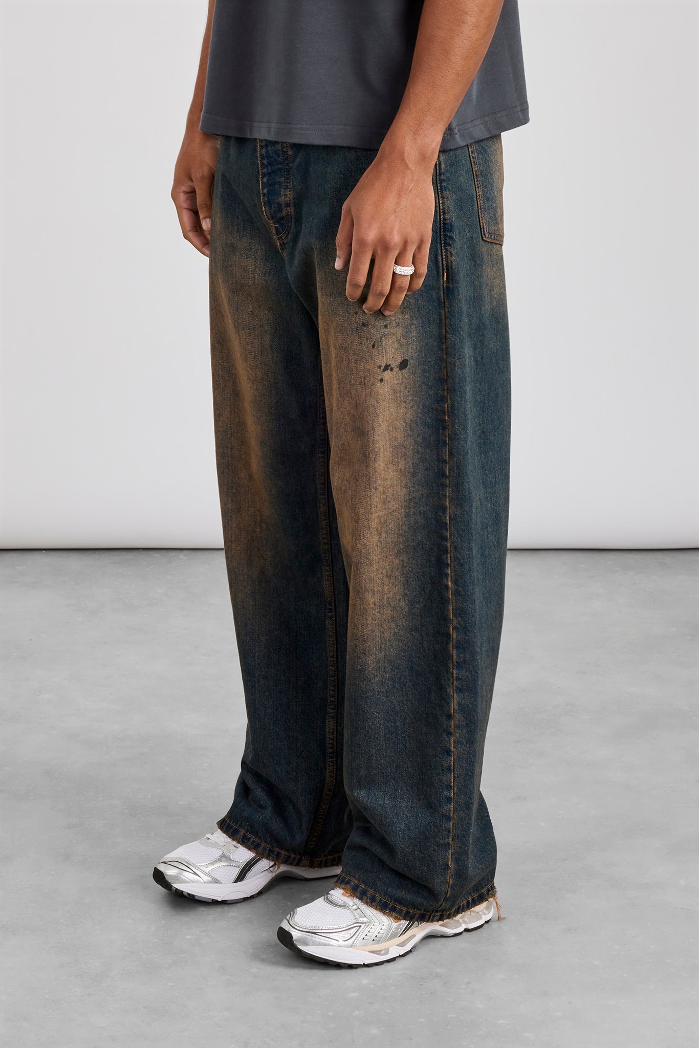 BoTT Dirty Painter Jeans ダーク Baggy Paint Splatter Printed Jean - Dirty Wash | Mens Denim | Shop