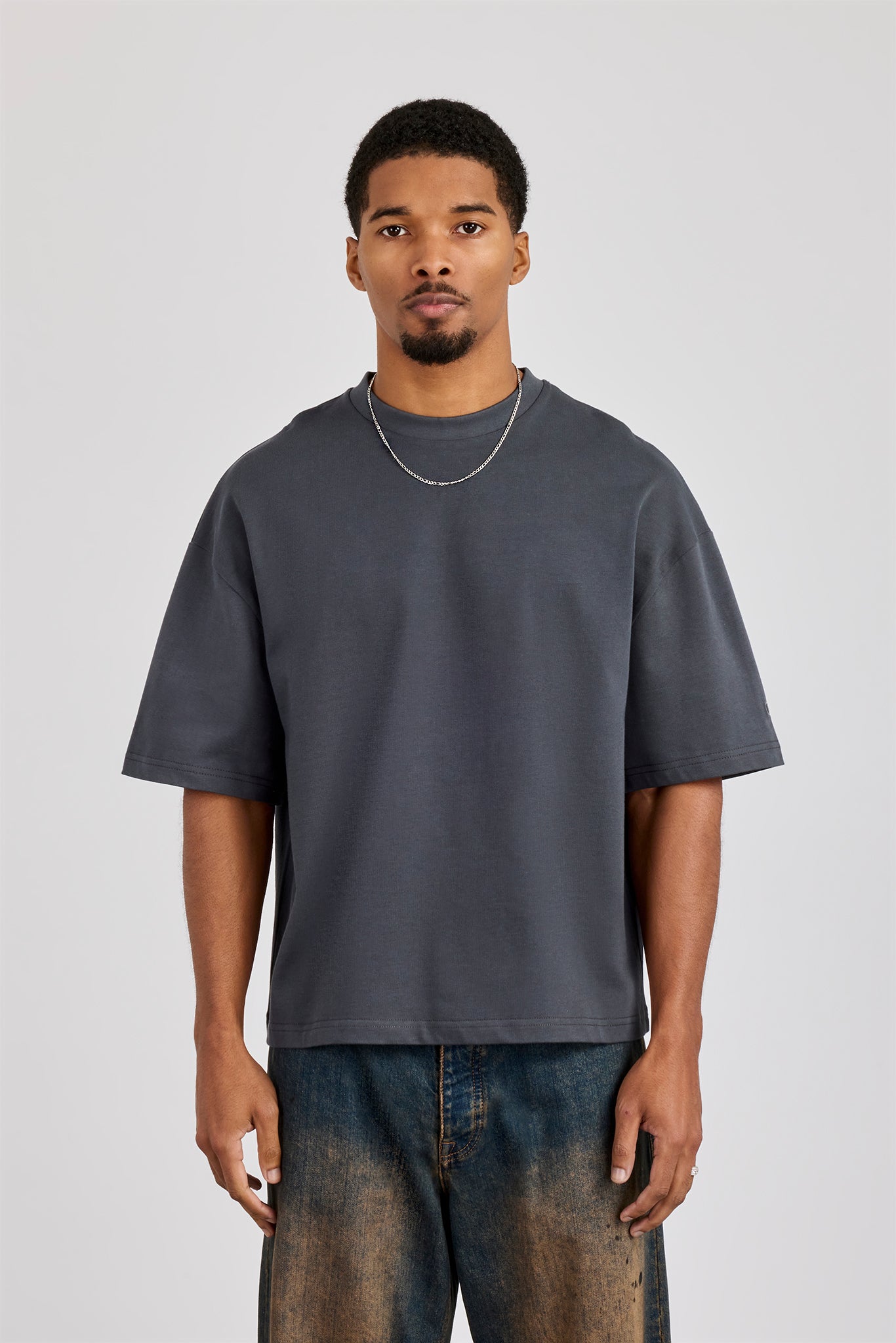 Cernucci Boxy T-Shirt - Charcoal | Mens Tees & Vests | Shop T