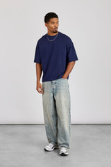 Super Baggy Jeans mit Farbspritzern – Antik-Waschung