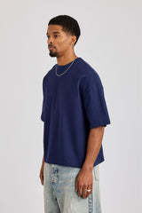 Cernucci Boxy T-Shirt - Marineblau