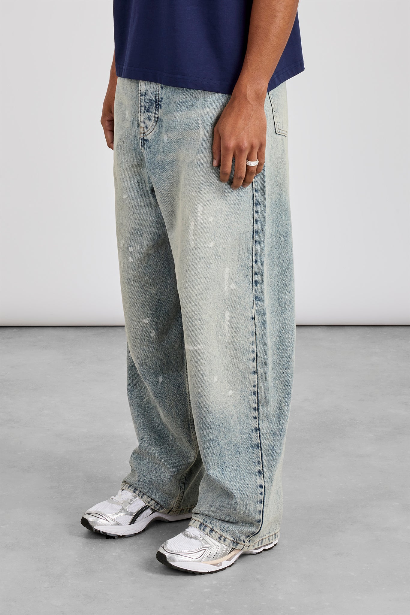 Super Baggy Paint Splatter Jean - Antique Wash | Mens Denim | Shop
