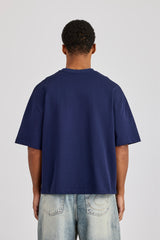 Cernucci Boxy T-Shirt - Marineblau