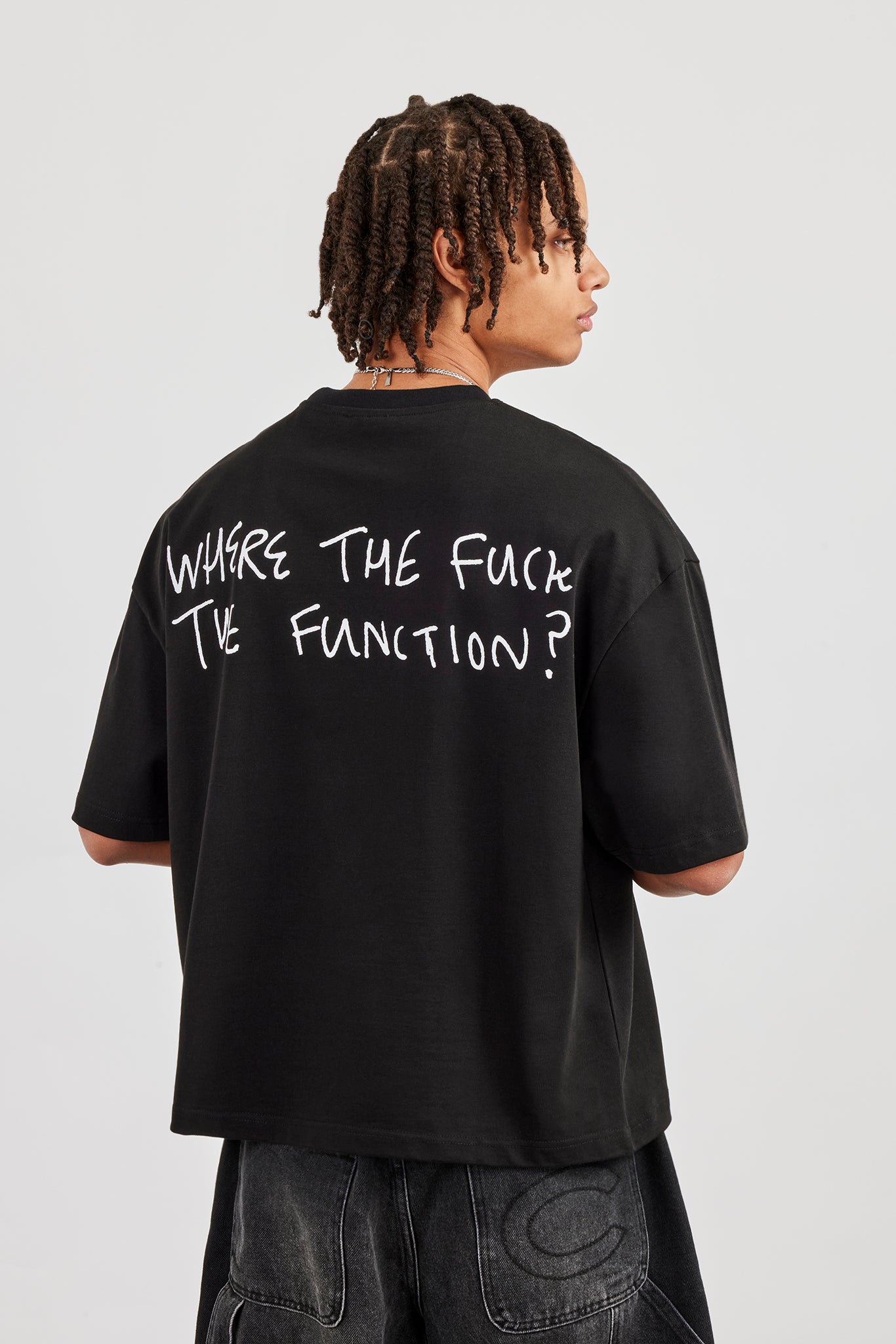 Function Back Print Boxy T-Shirt - Black | Mens Tees & Vests | Shop T ...