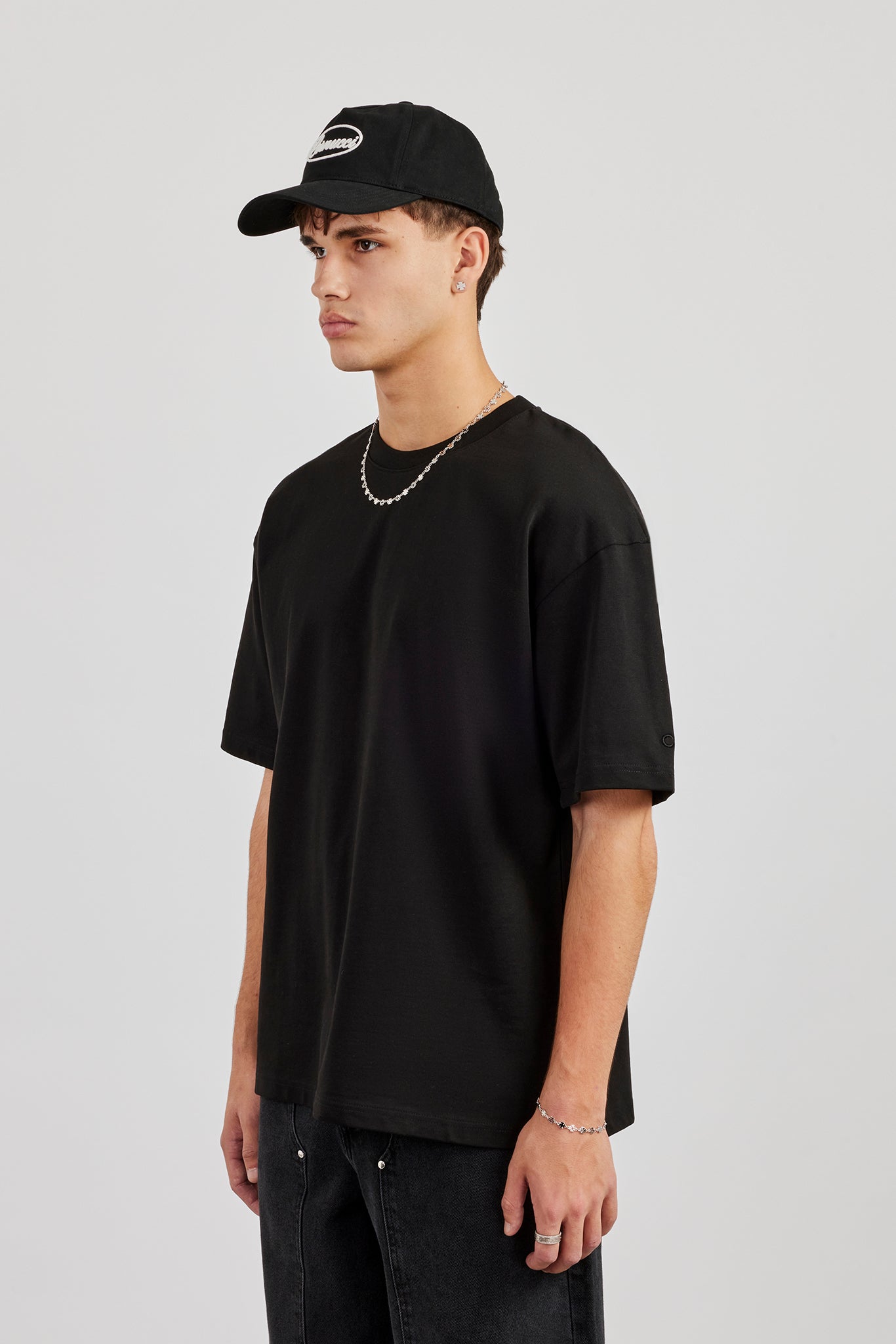 Cernucci Oversize-T-Shirt - Schwarz