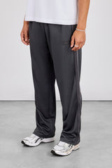Mens Relaxed Poly Smooth Taping Track Pant - Charcoal