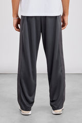 Mens Relaxed Poly Smooth Taping Track Pant - Charcoal