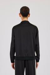 Womens Poly Smooth Taping Track Top - Black