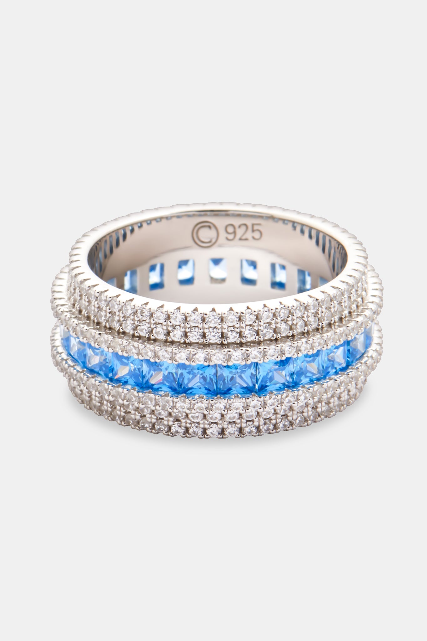 Iced Row Ring - Blau