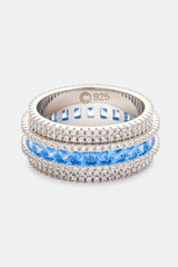 Iced Row Ring - Blau