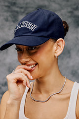 Womens Embroidered Cap - Navy