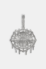 Iced Spider Pendant - 35mm - White
