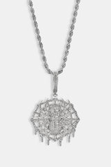 Iced Spider Pendant - 35mm - White