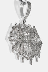 Iced Spider Pendant - 35mm - White