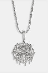 Iced Spider Pendant - 35mm - White