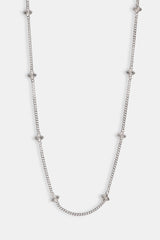 Polished Motif Cuban Chain - 8mm - White