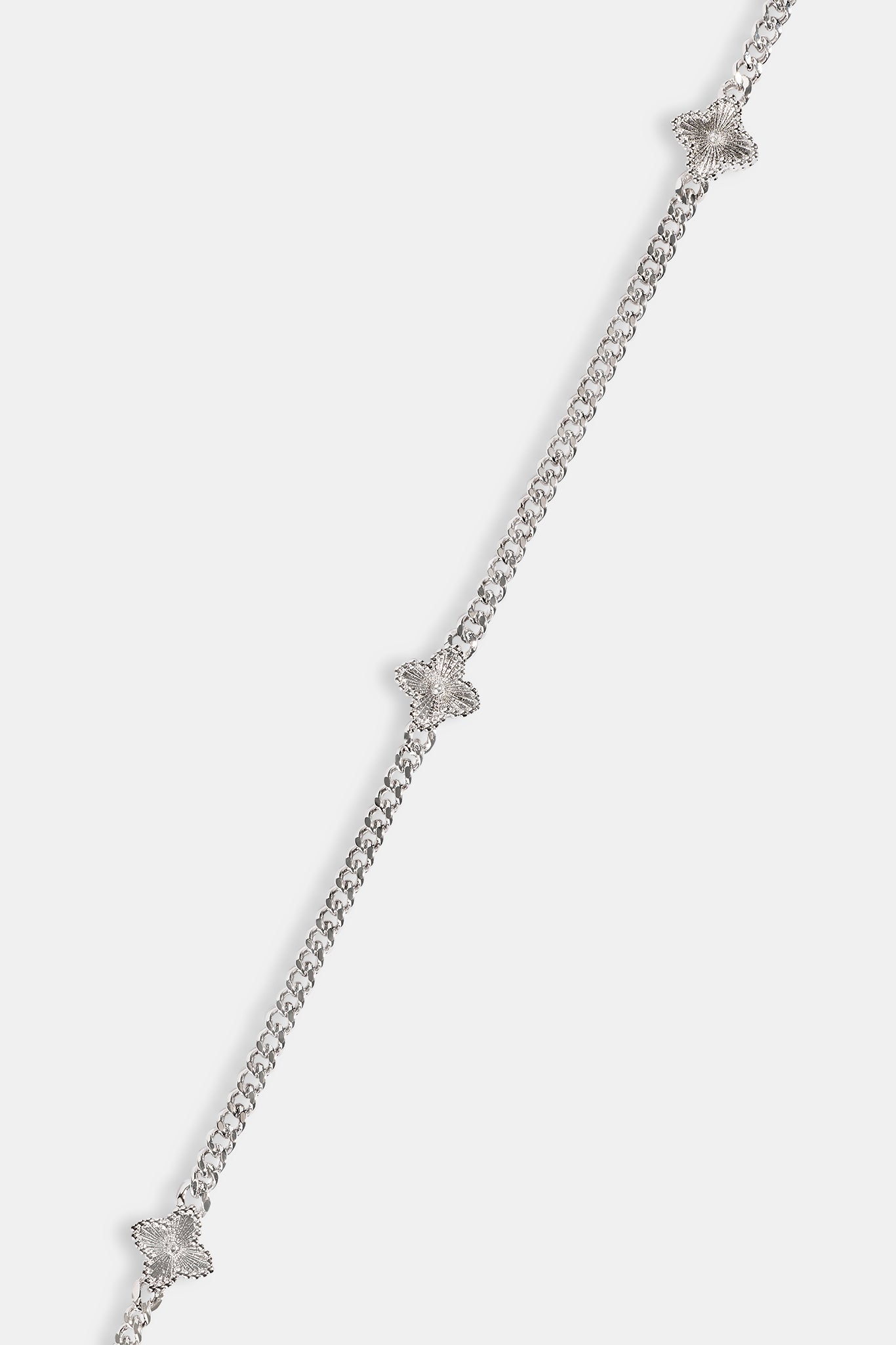 Polished Motif Cuban Chain - 8mm - White