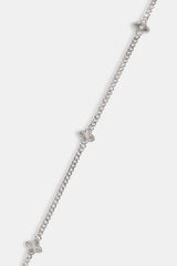 Polished Motif Cuban Chain - 8mm - White