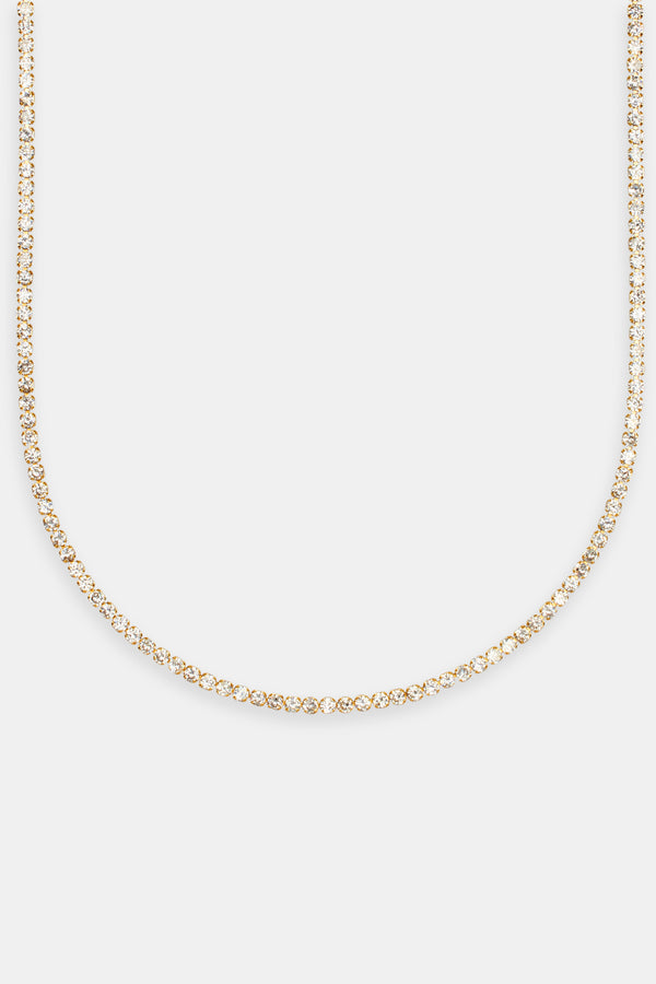 Goldene Mikro-Tenniskette – 2,5 mm 