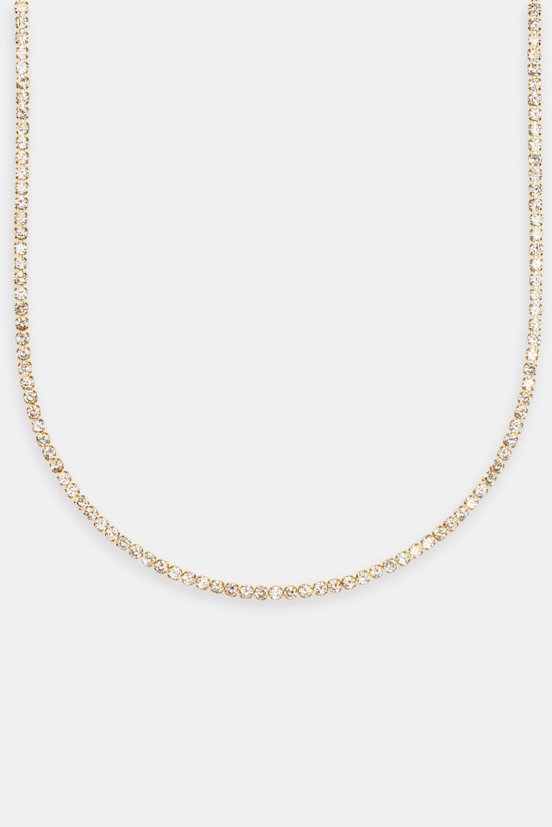 Goldene Mikro-Tenniskette – 2,5 mm 