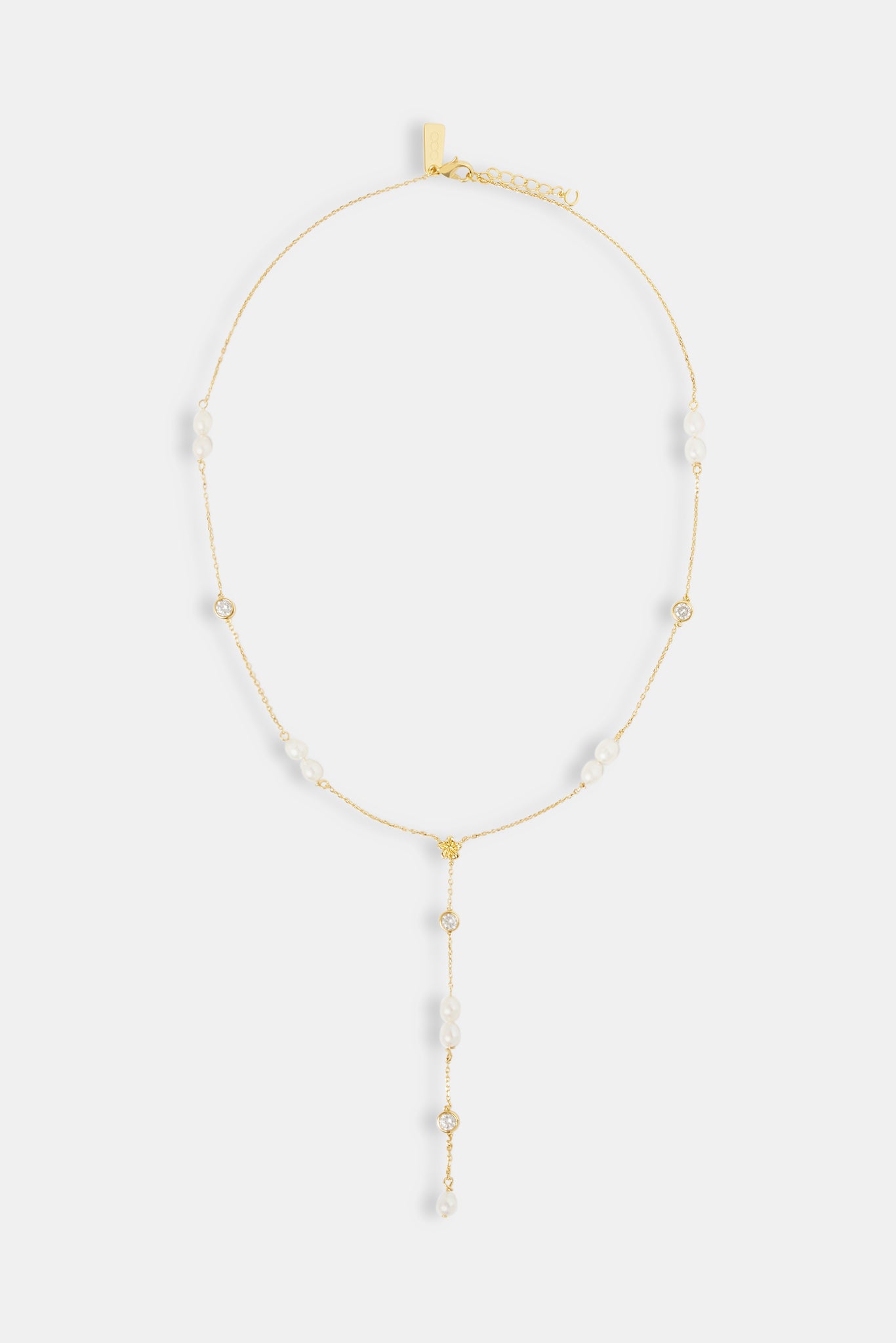 Tropfenförmige Süßwasserperlen-Blumenkette – 5 mm