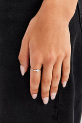 8 mm Iced Pave Motivring - Weiß