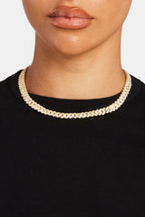 8mm Gold Plated Prong Cuban Chain