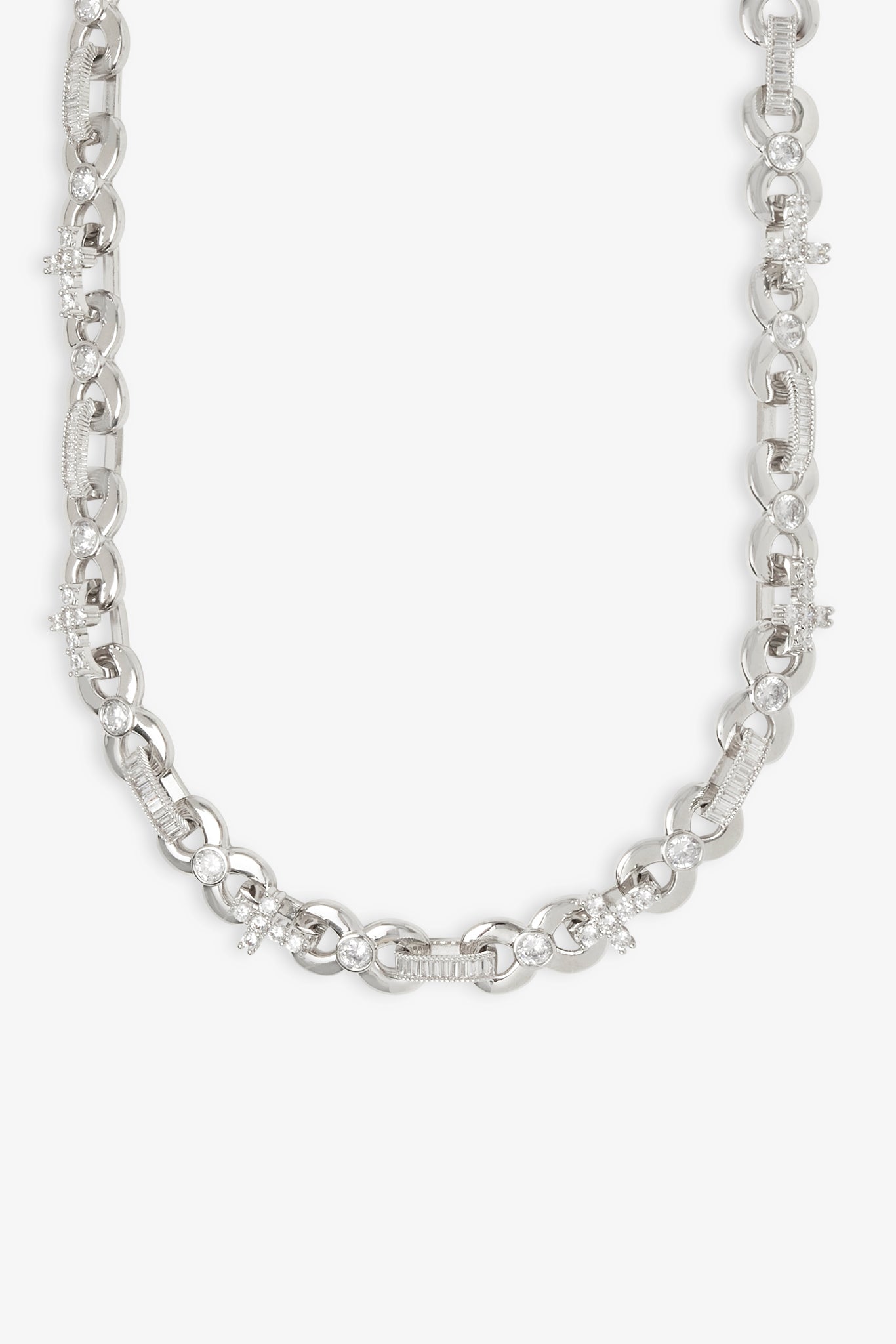 Baguette-Kreuz-Unendlichkeitsgliederkette – 12 mm