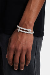 Baguette-Armreif mit Eismotiv – 8 mm