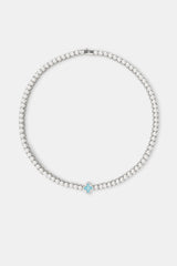 Baby Blue Motif Tennis Chain