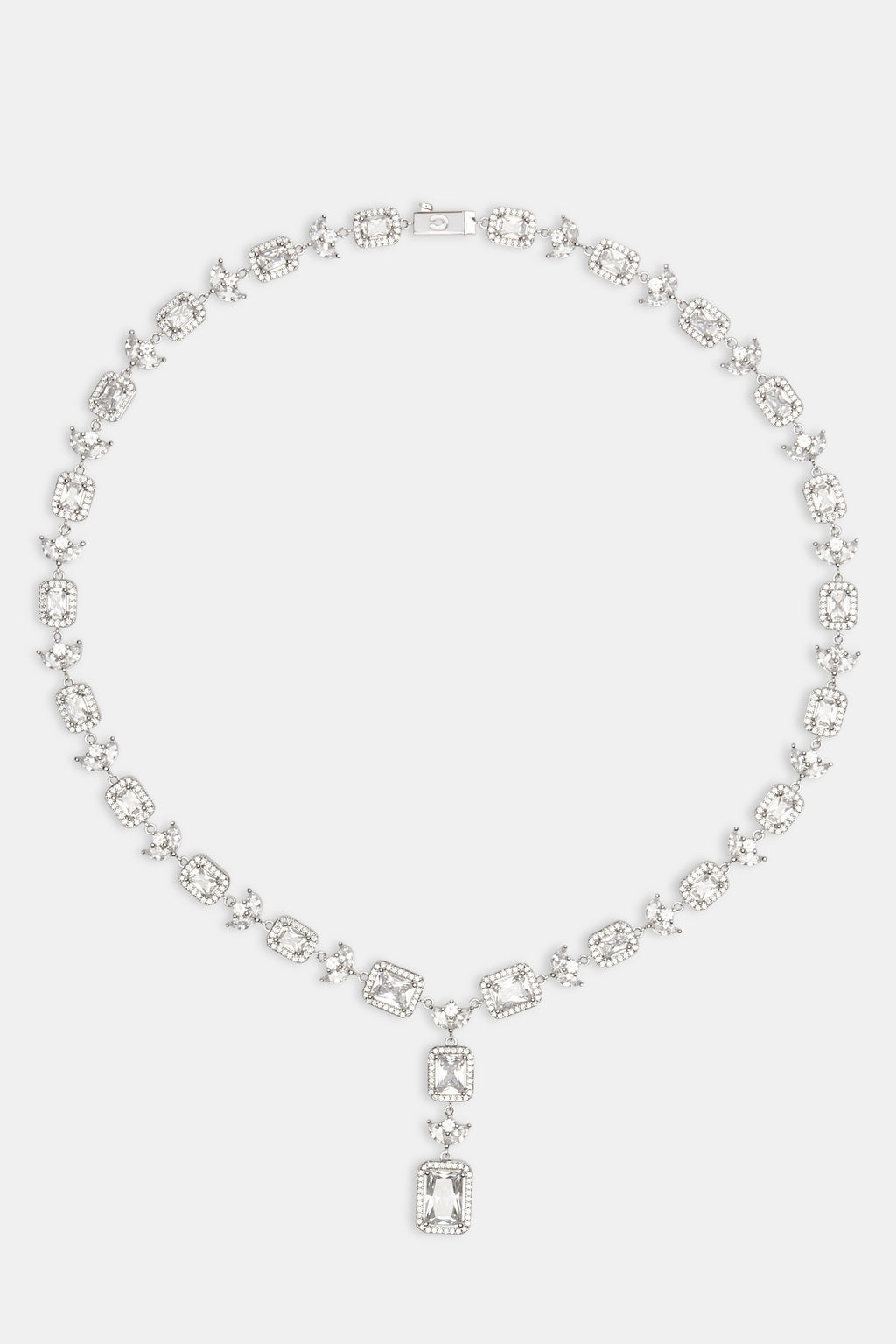 Single Drop Chain Iced CZ Bezel Cluster Drop Chain - White | Mens Chains | Shop Drop ...