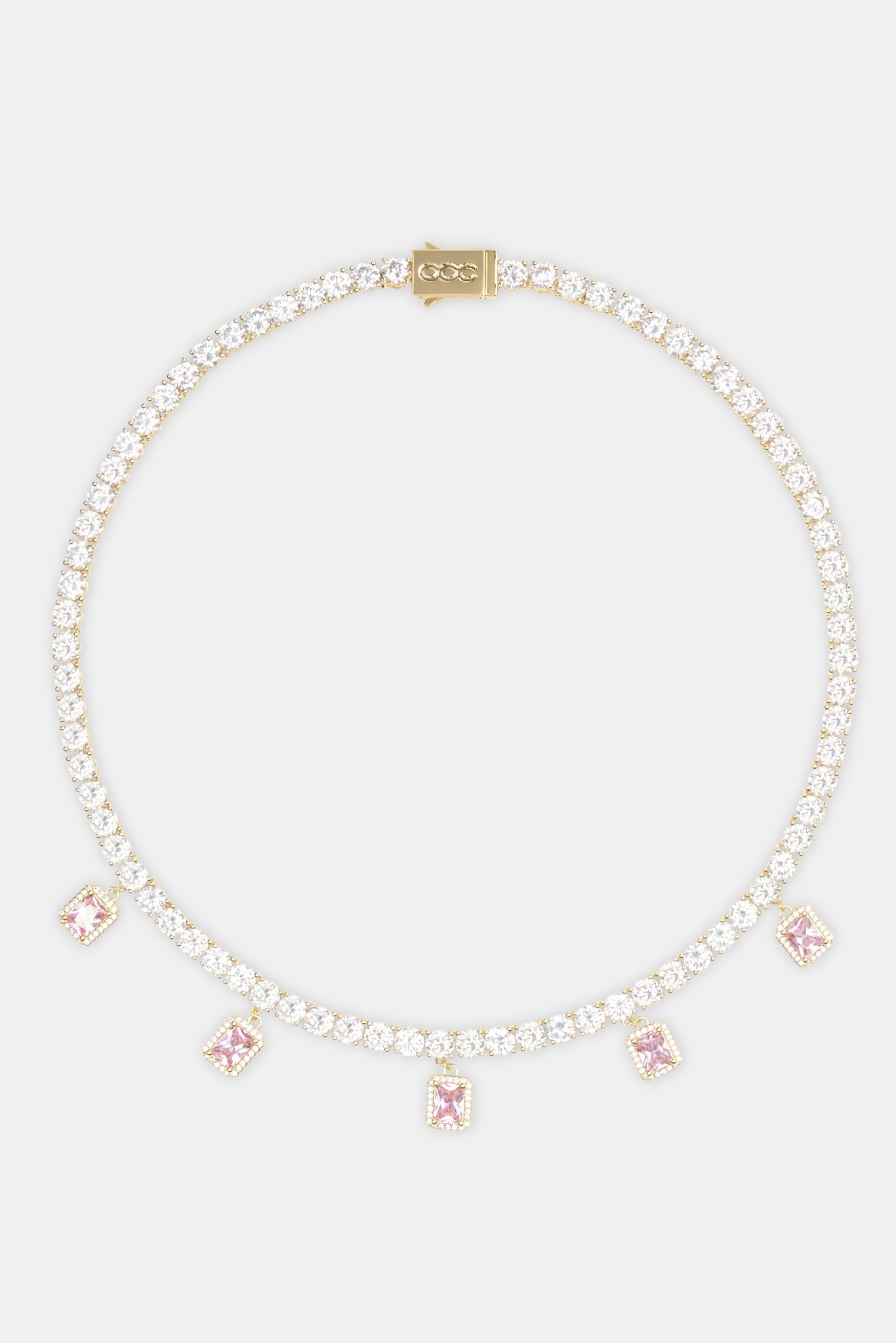 Iced Bezel Tennis Chain - Gold