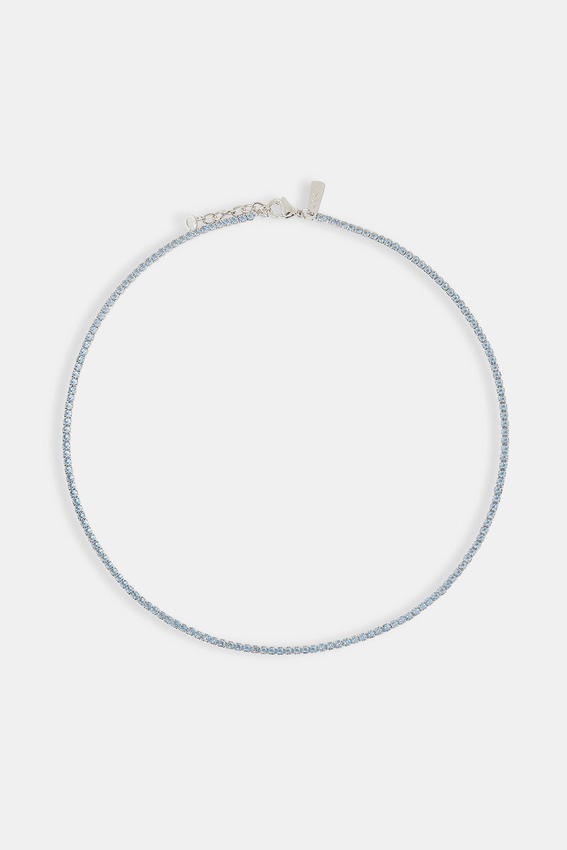 Light Blue Micro Tennis Chain - 2.5mm | Womens Chains | Shop Tennis ...