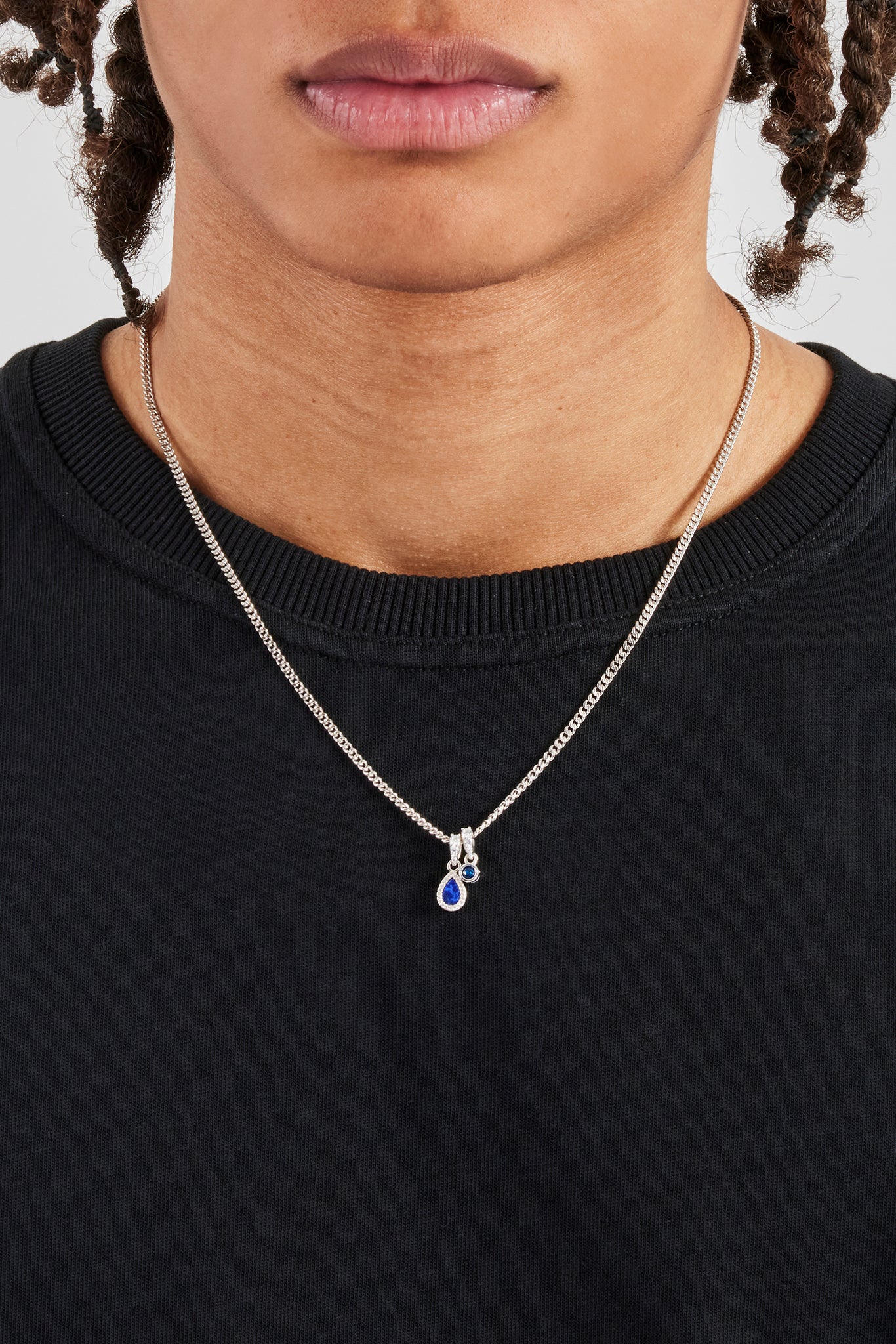Blue Lapis & Gemstone Pear Necklace - 8mm