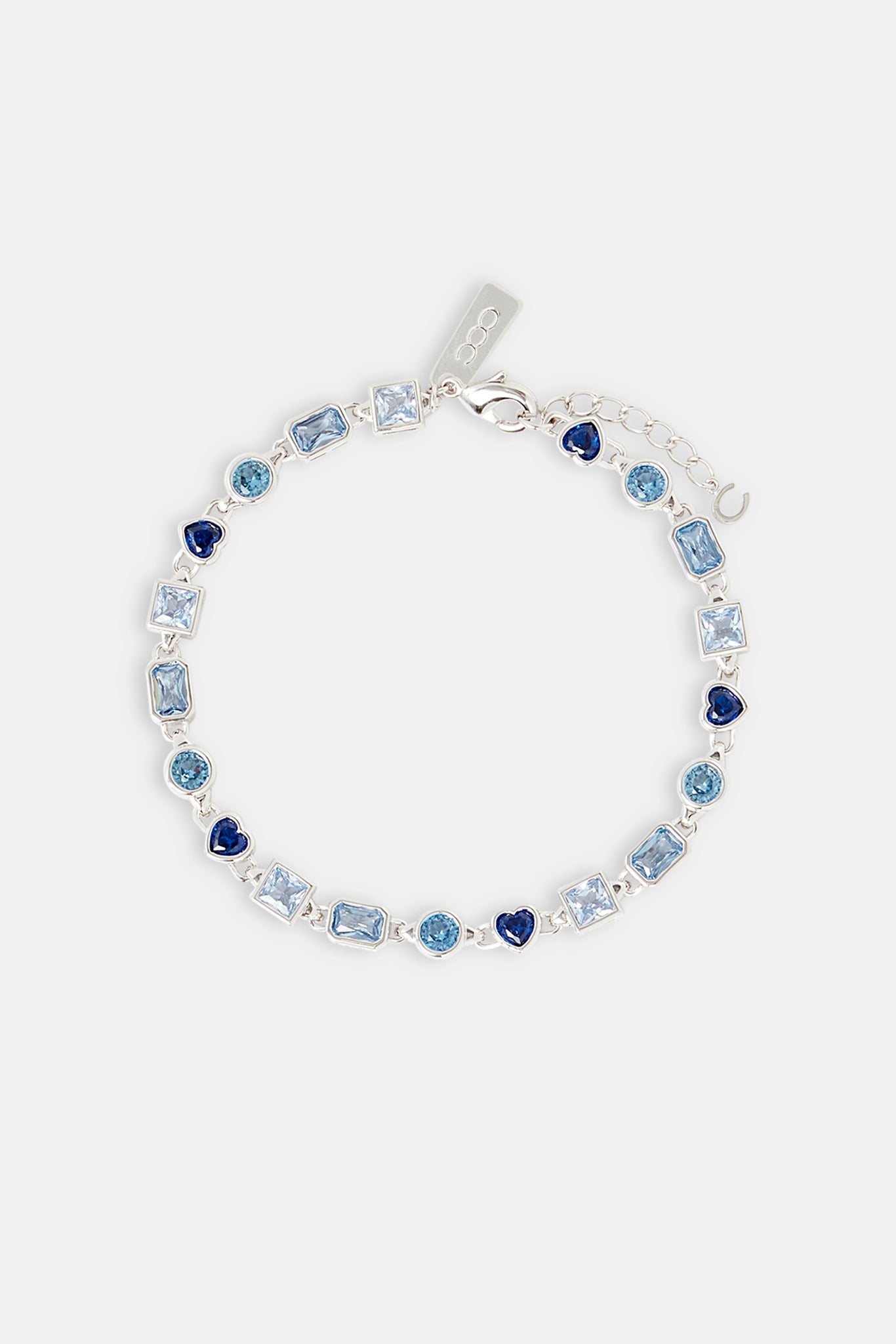 Blue Mixed Gemstone Link Bracelet - 6mm
