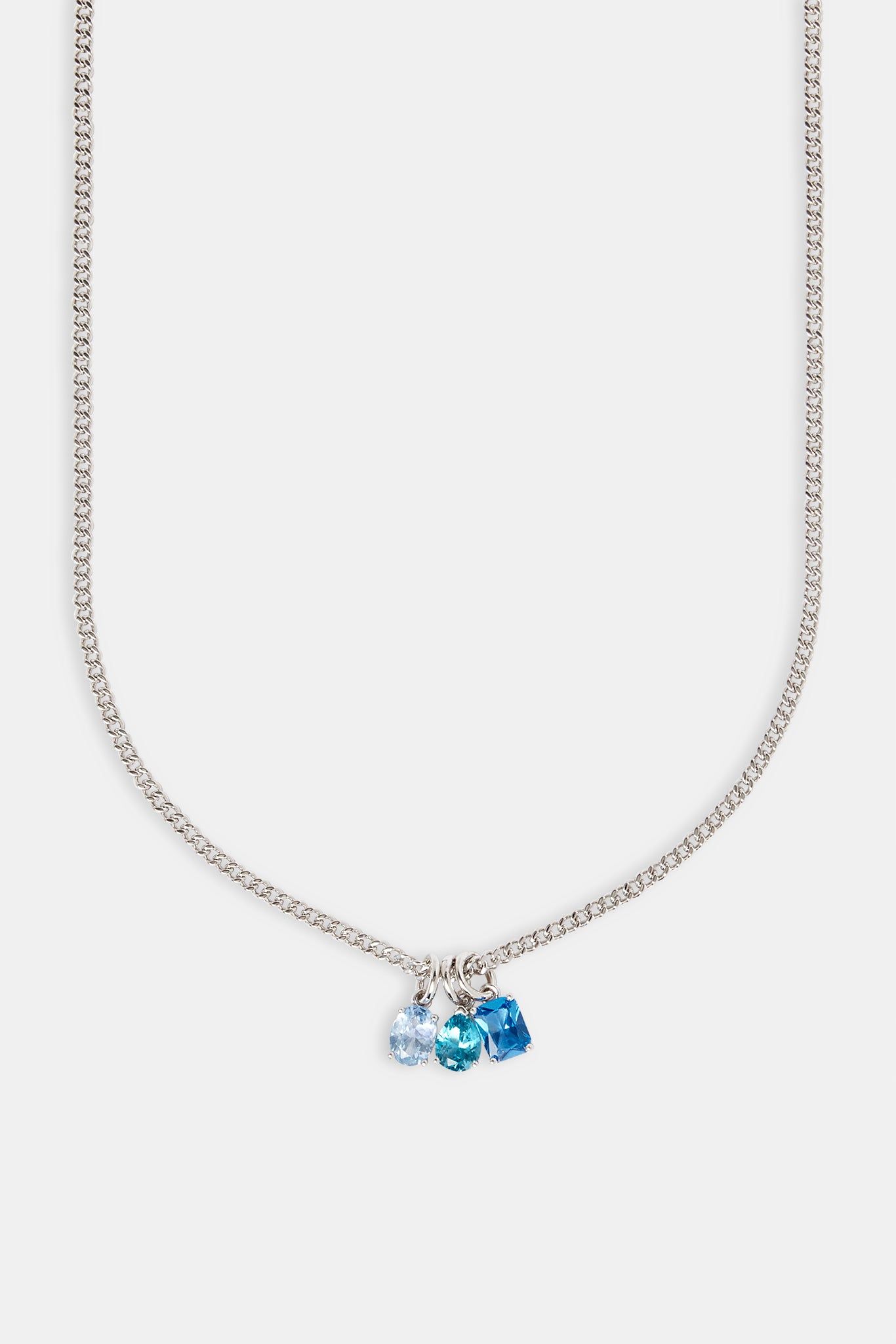 Blaue Edelsteinkette mit gemischten Formen – 10 mm