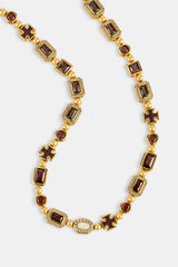 Burgundy Multi Gemstone Chain - 6mm