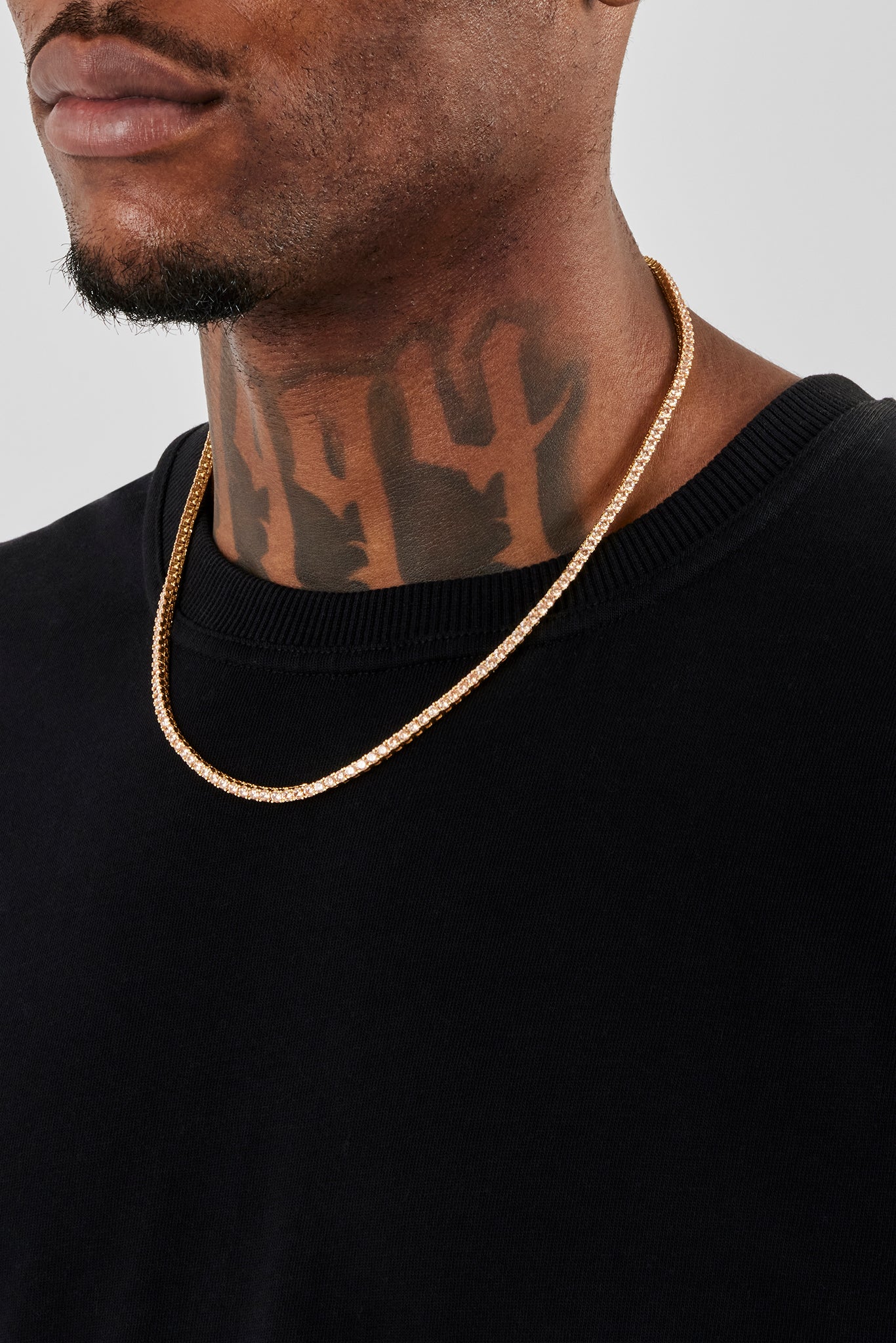 Champagne Stone Tennis Chain - 3mm